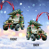 Maxcorners Custom Name Jeep Ornament, Christmas Gift for Jeep Lover15 2D Flat LM2111