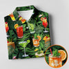 Maxcorners Tropical Cocktail Coconut And Palm Leaf Golf Polo, Hawaiian Golf Shirt, Golf Polo For Women LM1507