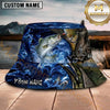 Maxcorners Fishing Blue Smoke Hook Personalized Name 3D Bucket Hat (12 Fish Species)