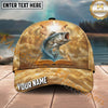 Maxcorners Fishing Golden Faith Open Bible Splash Personalized Name 3D Cap (12 Fish Species)