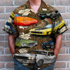 Maxcorners Personalized Muscle Car Hawaiian Shirt, Floral Pattern Custom Photo Car Aloha Shirts (Up to 5 photos)