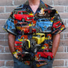 Maxcorners Personalized Hot Rod Car Hawaiian Shirt, Car Flame Island Pattern, Custom Photo Car Aloha Shirts (Up to 5 photos)
