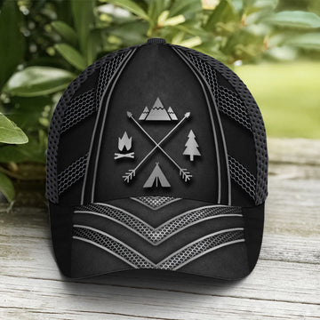 Maxcorners Camping Theme Fire Pattern Baseball Cap LM0402