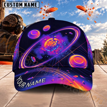 Maxcorners Trap & Skeet Shooting Cosmic Galaxy Clay Targets Personalized Name 3D Cap