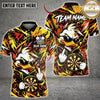 Maxcorners Darts Cool Duck Sunglasses Middle Finger Target Board Graffiti Lines Graphic Multicolor Customized Name, Team Name 3D Shirts