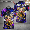 Maxcorners Darts Angry Bee Girl Dart Throw Graffiti Style Multicolor Customized Name, Team Name 3D Shirt