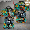 Maxcorners Urban Swing Shark Golf Polo Personalized Name, Team Name 3D Shirt (4 Colors)