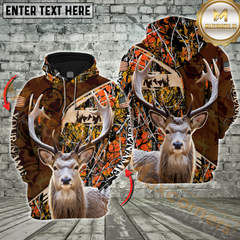 Maxcorners Wild Animal Camo Gear For Hunters Custom Name Shirt 3D All Over Printed Clothes (Racoon, Duck, Elk)