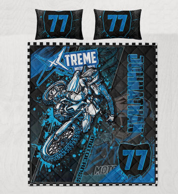 Maxcorners Motocross Personalized Bedding Set