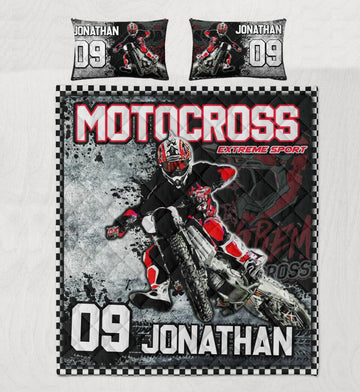 Maxcorners Motocross 2 Personalized Bedding Set