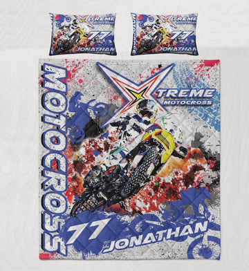 Maxcorners Motocross 20 Personalized Bedding Set