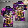 Maxcorners Darts Angry Bee Girl Dart Throw Graffiti Style Multicolor Customized Name, Team Name 3D Shirt