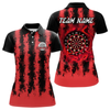 Maxcorners Red Flames Arround Dartboards Custom Dart Shirt For Men, Dart Team Jerseys LM105