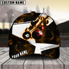 Maxcorners Billiard Ball 8 Dark Flame Stroke Personalized Name 3D Cap (7 Colors)