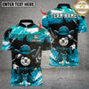 Maxcorners Funny Cowboy Billiards 8 Ball Design Multicolor Customized Name, Team Name 3D Shirts