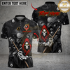 Maxcorners Billiards 8-Ball Dead Reaper Cue Personalized Name Shirt (4 Colors)
