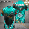 Maxcorners Darts Eagle Flame Mutilcolor Options Personalized Name, Team Name 3D Polo Shirt