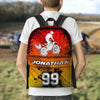 Maxcorners Motocross 28 Personalized Name And Number Backpack