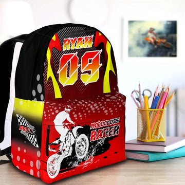 Maxcorners Motocross 31 Personalized Name And Number Backpack