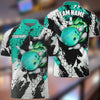Maxcorners Bowling and Pins Hexagram 2 Multicolor Option Customized Name 3D Shirt