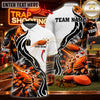 Maxcorners Trap Shooting Eagle & Shotgun Target Graphic Multicolor Customized Name, Team Name 3D Shirts