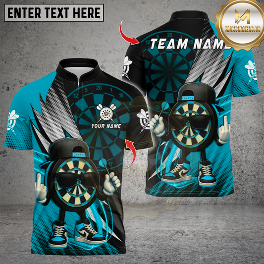 Maxcorners Darts Funny Dartboard Design Multicolor Customized Name, Team Name 3D Shirts