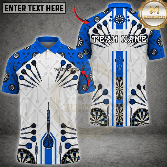 Maxcorners Darts Precision Arrow Geometric Pattern Multiple Options Personalized Name, Team Name 3D Shirt