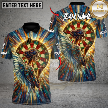 Maxcorners Angel Strike Darts Personalized Name, Team Name 3D Shirt