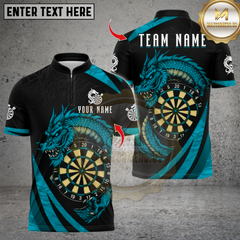Maxcorners Darts Asian Dragon Dartboard Multicolor Customized Name, Team Name 3D Shirts