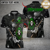 Maxcorners Billiards 8-Ball Dead Reaper Cue Personalized Name Shirt (4 Colors)