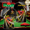 Maxcorners Billiards Gear Diagonal Action Break Art Multicolor Customized Name 3D Shirt