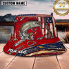 Maxcorners Fishing Green Camo Fishing Adventure with Bold Splash Personalized Name 3D Bucket Hat (13 Fish Species)