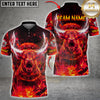 Maxcorners Bull Darts Blazing Fire Multiple Options Personalized Name, Team Name 3D Shirt