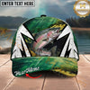 Maxcorners Fishing Cap Underwater Graphic Personalized Name 3D Cap (12 Fish Species)