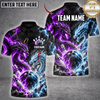 Maxcorners Bowling Fire Dragon & Flaming Energy Graphic Multicolor Customized Name, Team Name 3D Shirts