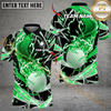 Maxcorners Fireball Swing Golf Polo Shirt, Customized Name & Team Name 3D Shirts (4 Colors)