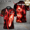 Maxcorners Electric Lightning Disc Golf Polo Personalized Name, Team Name 3D Shirt (4 Colors)
