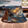 Maxcorners Fishing Lightning Storm Fishing Scene with Dramatic Effect Personalized Name 3D Bucket Hat (13 Fish Species)