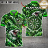 Maxcorners Darts Furious Shark Mascot Ocean Waves Target Board Splash Graphic Multicolor Customized Name, Team Name 3D Shirts