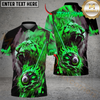 Maxcorners Billiard 8-Ball Tiger Fire Chain Multicolor Customized Name, Team Name 3D Shirt