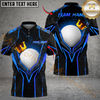 Maxcorners Golf King Crown Design Personalized Name, Team Name 3D Shirt (4 Colors)