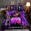 Maxcorners Custom Text Camo Deer Hunting Mutilcolor Option Bedding Set 3D All Over Printed