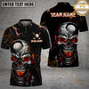 Maxcorners Golf Thunder Lightning Skull Personalized Name, Team Name 3D Shirt (4 Colors)