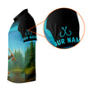 Maxcorners Happiness Is A Big Fish And A Witness Bigfoot Fishing SPF Shirt, Funny Fishing Shirt, Men's Fishing Shirt