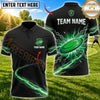 Maxcorners Disc Golf Flying Disc & Energetic Swirl Graphic Multicolor Customized Name, Team Name 3D Shirts