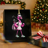 Maxcorners The Pink Flamingo Female Golfer Acrylic Ornaments, Golf Christmas Gifts, Funny Golf Presents LM1611