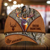 Maxcorners Premium Deer Hunting Zip Leather Pattern 3D Multicolor Personalized Cap