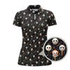 Maxcorners Men's Pattern Golf Shirt, Halloween Golf Shirt For Golfer, Horror Movie Shirt