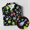 Maxcorners Neon Cocktail Party Pattern Golf Shirt, Women's Golf Shirt, Hawaiian Golf Shirt LM1507