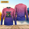 Maxcorners Show Me Your Bobbers Shirt, Pink Purple Neon Men Fishing Shirt, Funny Fishing Shirt, SPF Shirt